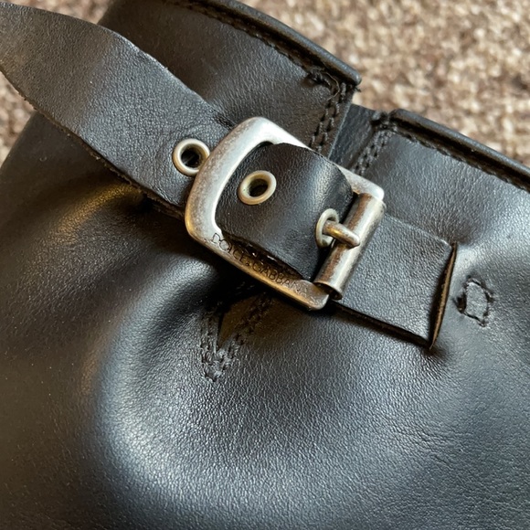 Dolce & Gabbana  leather motorcycle boots. main image 5